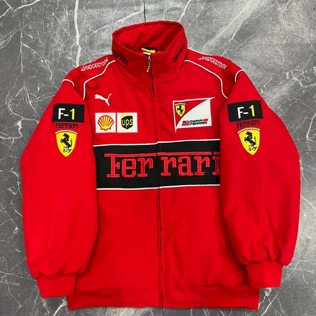 Ferrari, гоночная машина, куртка, модная джерси, с вышивкой, американский стиль, версия для путешествий, индивидуальная пошив