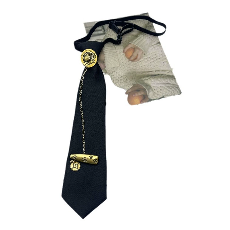Ретро кофе бронзовая tie, металлическая цепь, универсальная булавка, с маленькими медведями
