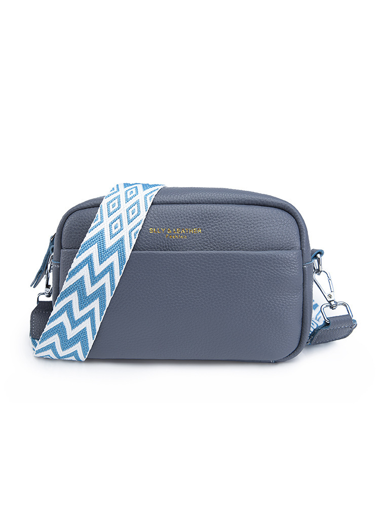 Bolsos de cuero para mujer Bolsos de mensajero de un solo hombro transfronterizos al por mayor 2024 nuevo bolso cuadrado de piel de vaca de primera capa simple de viaje de moda