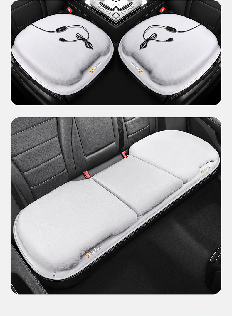 in stock wholesale winter heating car seat cushion car USB heating seat cushion speed heating 12V factory direct plush cushion