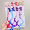 the republic of korea Cartoon unicorn bow Wig Hairpin children lovely Side girl baby Card issuance Head ornament