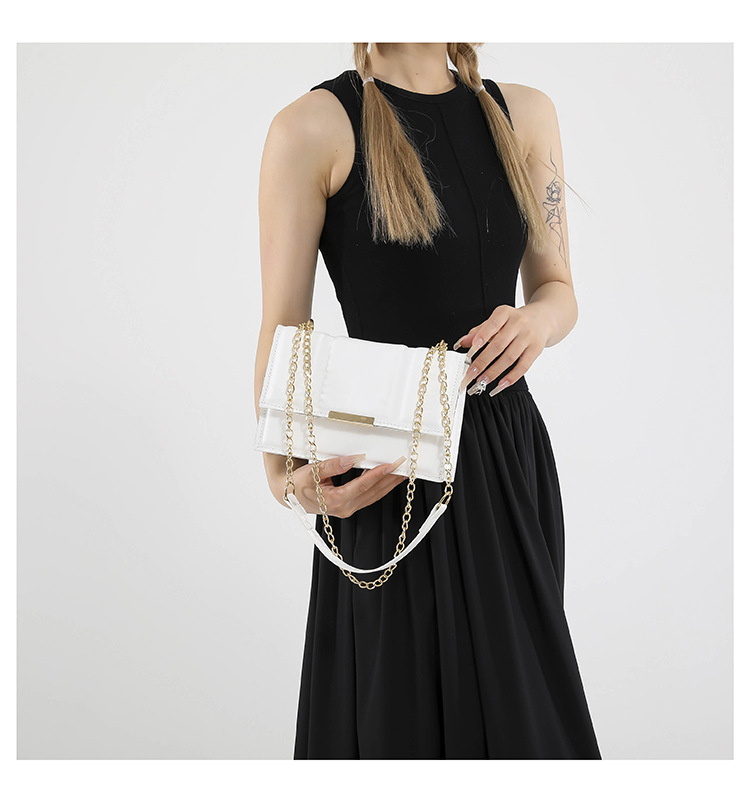 Cross-border commuting small square bag, retro chain single-shoulder bag, Korean version crossbody bag, new autumn/winter 2024 collection, women's bag undefined