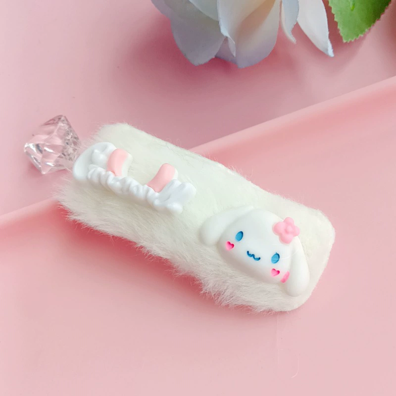 Новая продукция заколка для волос Sanrio, украшения для волос, заколка, девочка сердце мягкие украшения для волос девочки Kuromi имитация зайчика украшение с боку