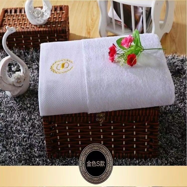 뷰티 살롱 목욕 수건 수건 수건 수 놓은 홈스테이 단어 호텔 작은 빛 언어 두꺼운 100 호텔면 로고 도매