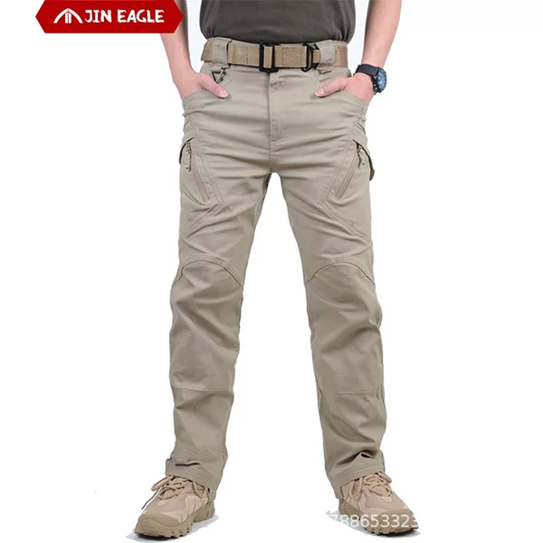 Outdoor Multi-Pocket Travel Wholesale Wear-Resistant Tactical Pants X9 Loose Waterproof Fishing Hiking Men's Cargo Pants