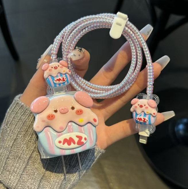 Para Apple 14 línea de datos cubierta protectora iPhone13 cargador cabezal 12promax bobinado estuche para iPad