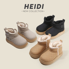 儿童雪地靴2025冬季新款男童短靴加绒加厚女童棉靴保暖宝宝棉鞋子