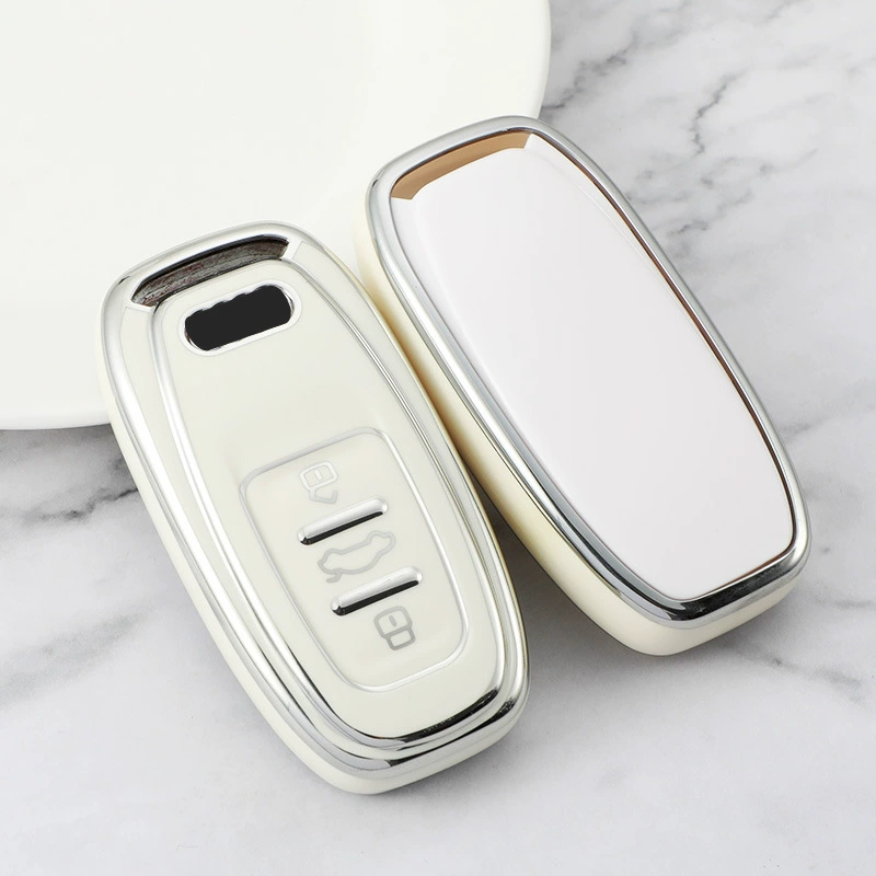 Чехол для ключей Audi подходит для 18 A6L/A4L/A8L/A5/Q5/A7 чехол для ключей TPU серебристый край