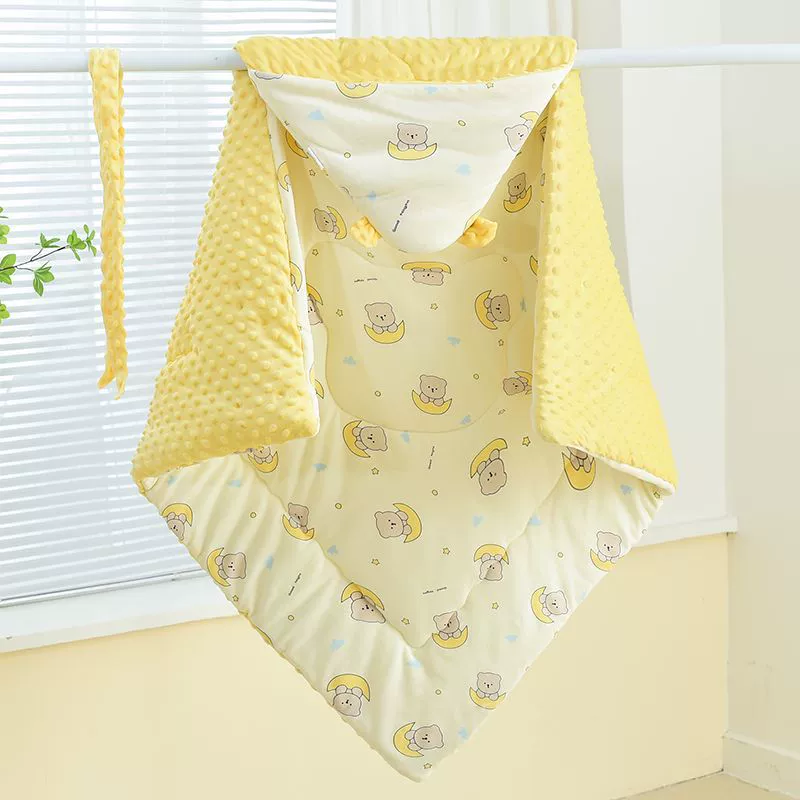 Cotton children's winter warm duvet for new born to go out