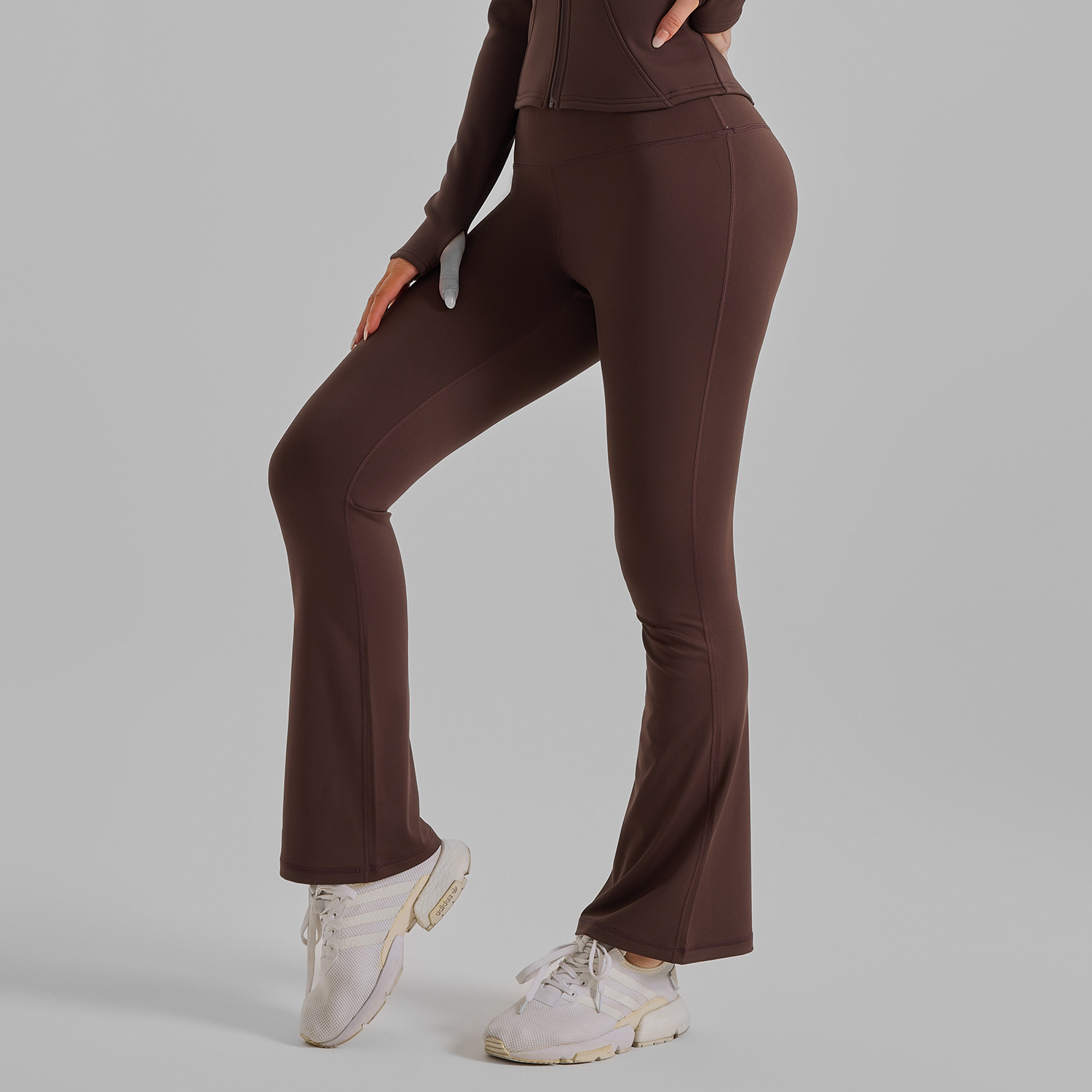 Zona transfronteriza Oma Peach Horn nude Cintura alta, ajuste ajustado, deportes, fitness, pantalones de yoga de alta elasticidad