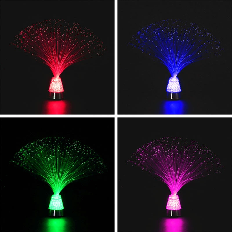 LED-ночники из волокна Дианшань, цветные огни в спальне, звездная световая атмосфера, кристальная подсветка