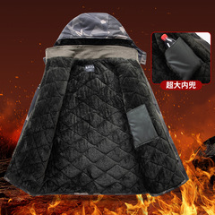 Winter cotton suit men's fleece-lined thickened cotton jacket waterproof workwear large-size coat protective clothing work uniform cotton clothing