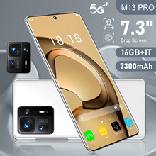 爆款M13 pro智能手机 2GB+16G屏幕7.3寸跨境手机工厂现货支持代发