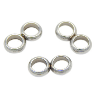 Cross-border special for spot stainless steel radian ring welding 8, beaded leather rope positioning beads