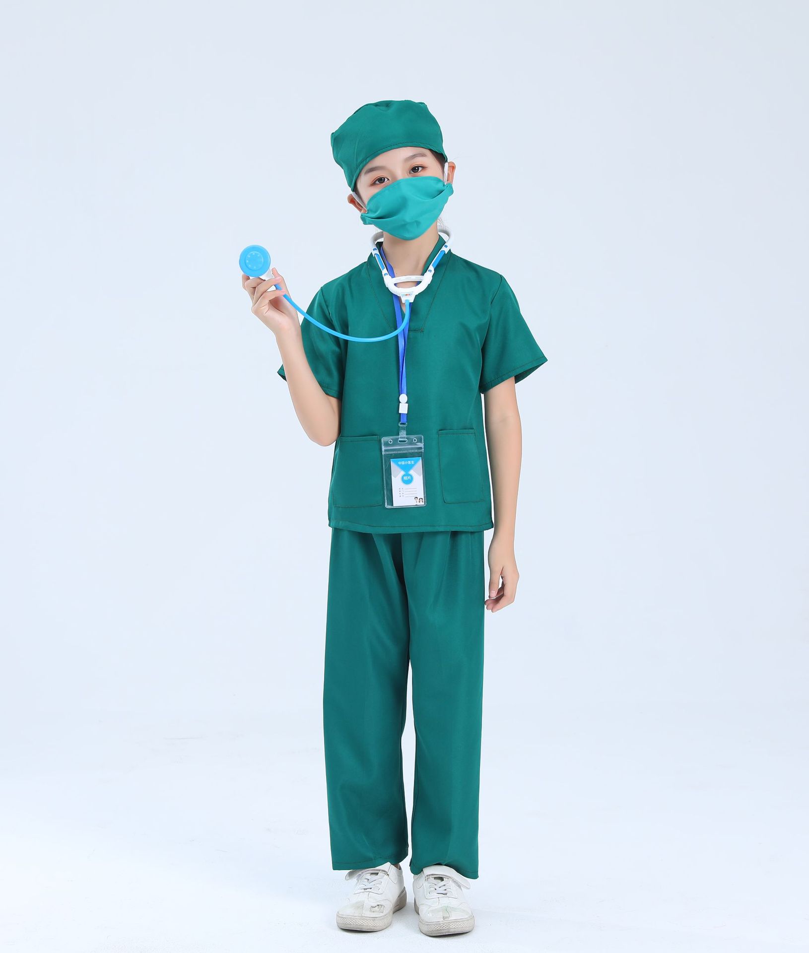 Al por mayor transfronterizo ropa de médico para niños ropa de enfermera juego de roles profesional 61 ropa de Kindergarten vestido blanco ropa de rendimiento
