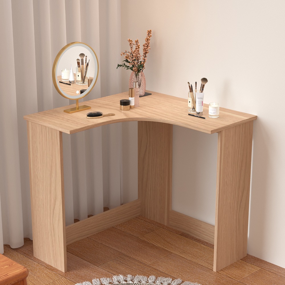 Mesa de maquillaje de esquina de espejo de esquina simple tocador pequeño dormitorio de alquiler de computadora multifuncional económica mesa de cama image 1