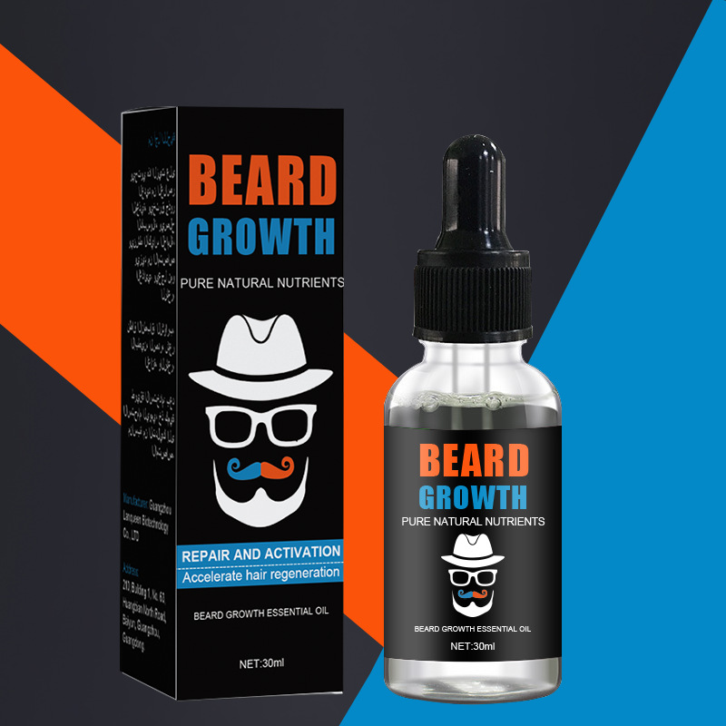 跨境胡须油胡须护理改善毛躁胡子油工厂整箱批发Beard growth oil