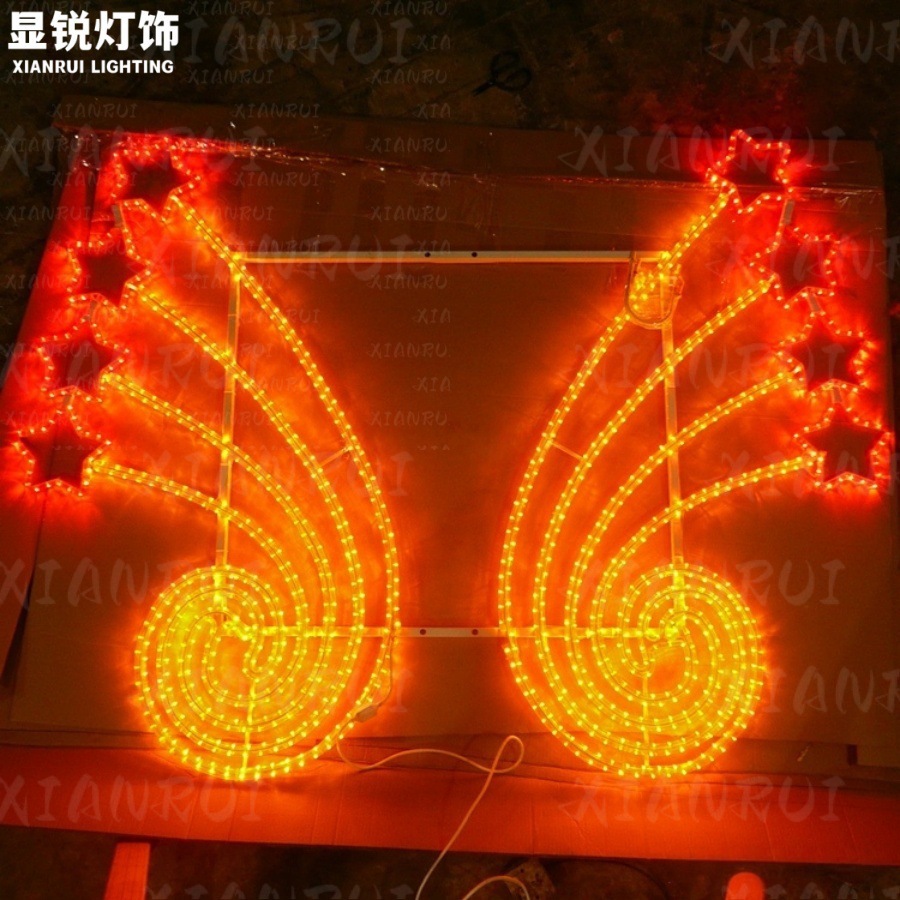 迎春亮化路灯杆装饰新年灯杆灯喜庆装饰灯led造型灯防水带抱箍