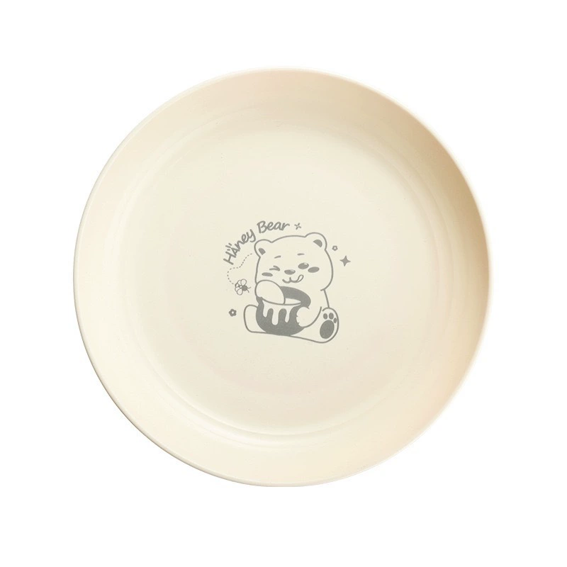 Creative Bone Spit Dish Cream Disc Thickened Household Disc Plastic Food Grade Dining Table Dish Kitchen Fruit Snacks Dish