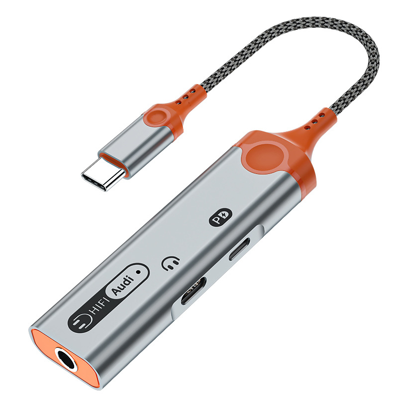 Convertidor de auriculares con carga rápida Tipo C de 60W, tarjeta de sonido 3 en 1 para teléfono móvil, adaptador para transmisión en vivo, compatible con Apple 1516