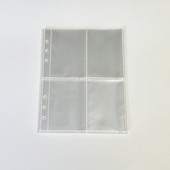 メーカー直販6穴バインダー内芯万能穴バインダー補充内ページ小カードa5 a 73インチ4グリッド内ページ