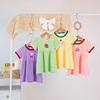 Children's T-shirt, summer clothing, jacket, bra top for leisure, season 2021, children's clothing, western style, with short sleeve
