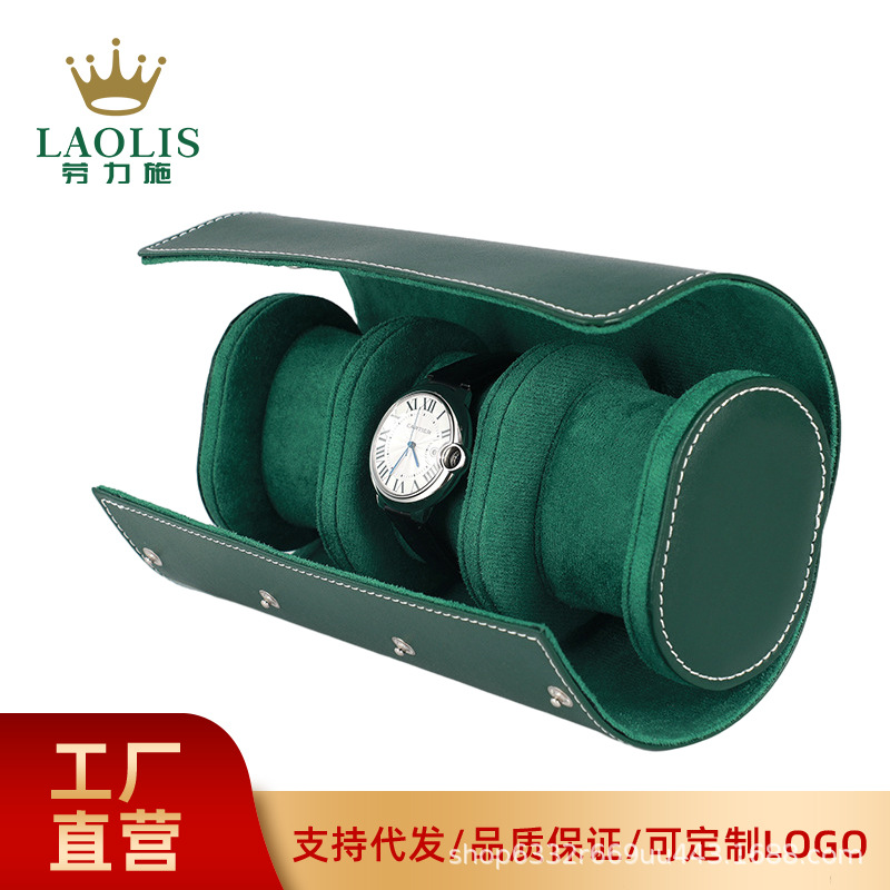 Amazon en stock caja de almacenamiento de viaje Caja de reloj de trabajo PU cuero en stock caja de Reloj portátil de alta gama