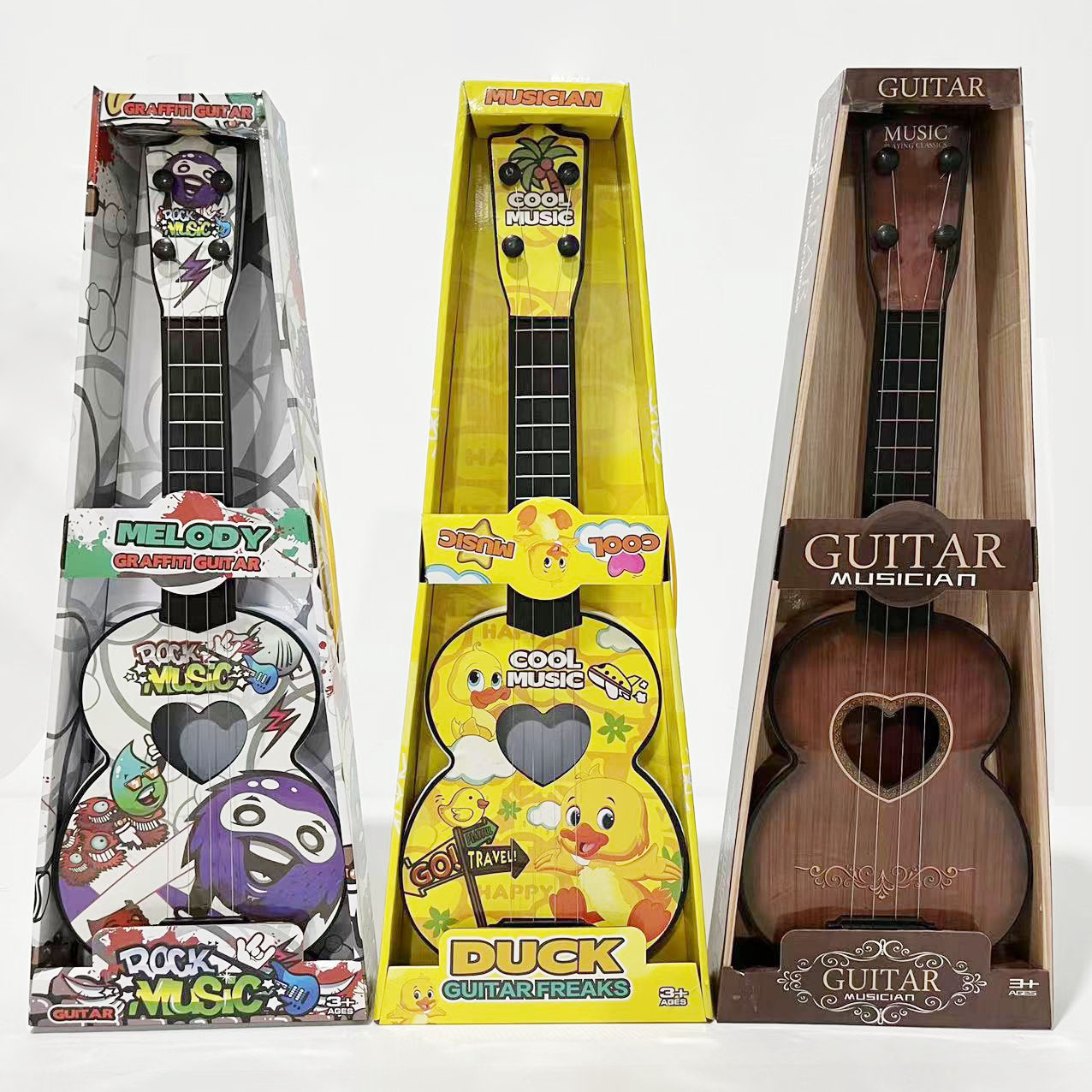 Children's 60cm large guitar toy duck graffiti ukulele musical instrument music playing simulation stall