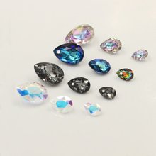 施家奥地利水晶（6433）梨形水滴16mm/9mm/11.5mm水晶手工吊坠