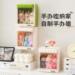 收纳盒壁挂式盲盒泡泡玛特展示架公仔手办娃娃家用透明防尘展示柜