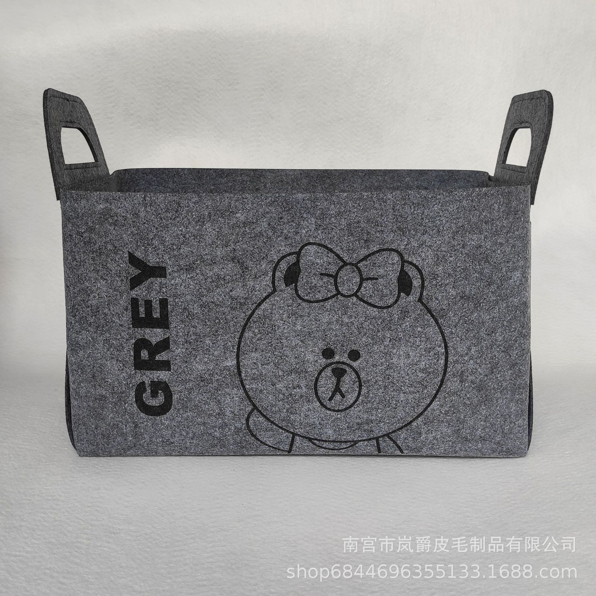 3MM car trunk bear cartoon self-adhesive bag sundries car folding large storage box cover snack storage