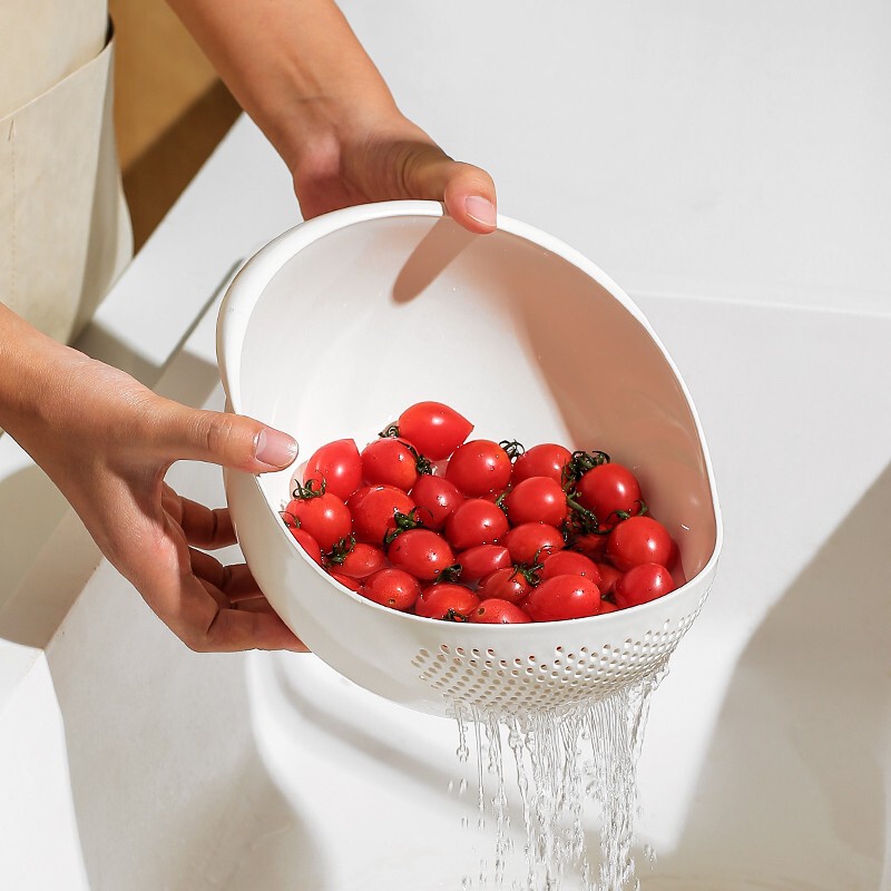 プラスチックの米のとぎ器は野菜の果物のかごを注文して水を切って野菜のかごの家庭の台所を洗って米のたらいの神器を洗います。|undefined