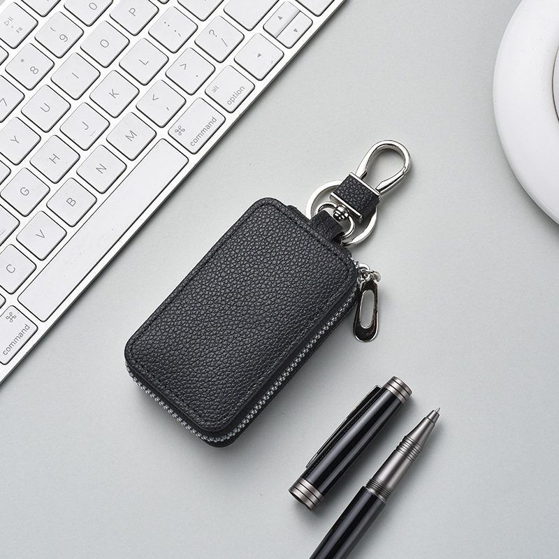 メーカースポット卸売本革テクスチャ車のキーバッグユニセックスジッパーキーバッグギフトハイエンドセンス