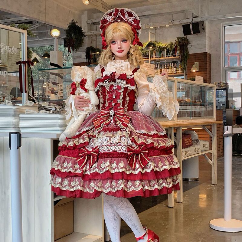 Lolita洋装doll感jsk吊带连衣裙夏季|undefined