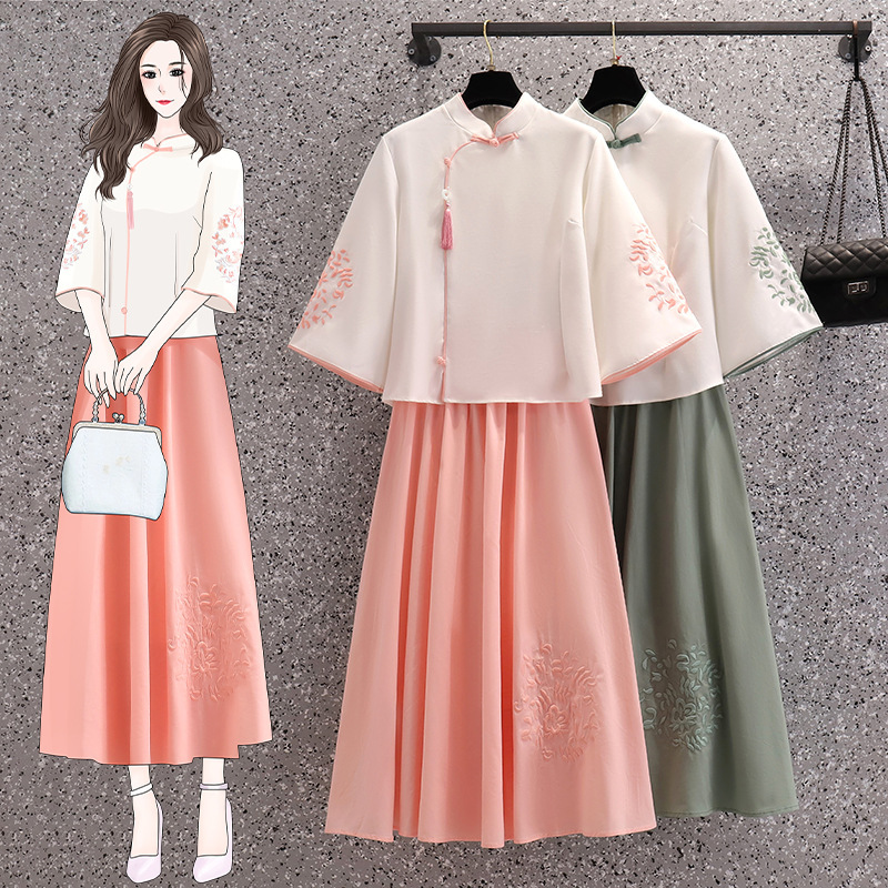 Zen-Inspired Women's Autumn Outfit, Artistic Retro Women's Top, Chinese Style Ethnic Style Hanfu, Slimming Women's Clothing, Improved Version