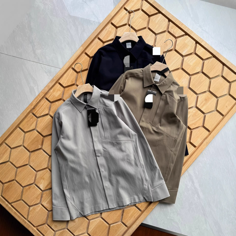 Hh Hailijia Men's Soft Shell Lapel Shirt Jacket Item No. Qianjing0088 Contact Customer Service to Place an Order
