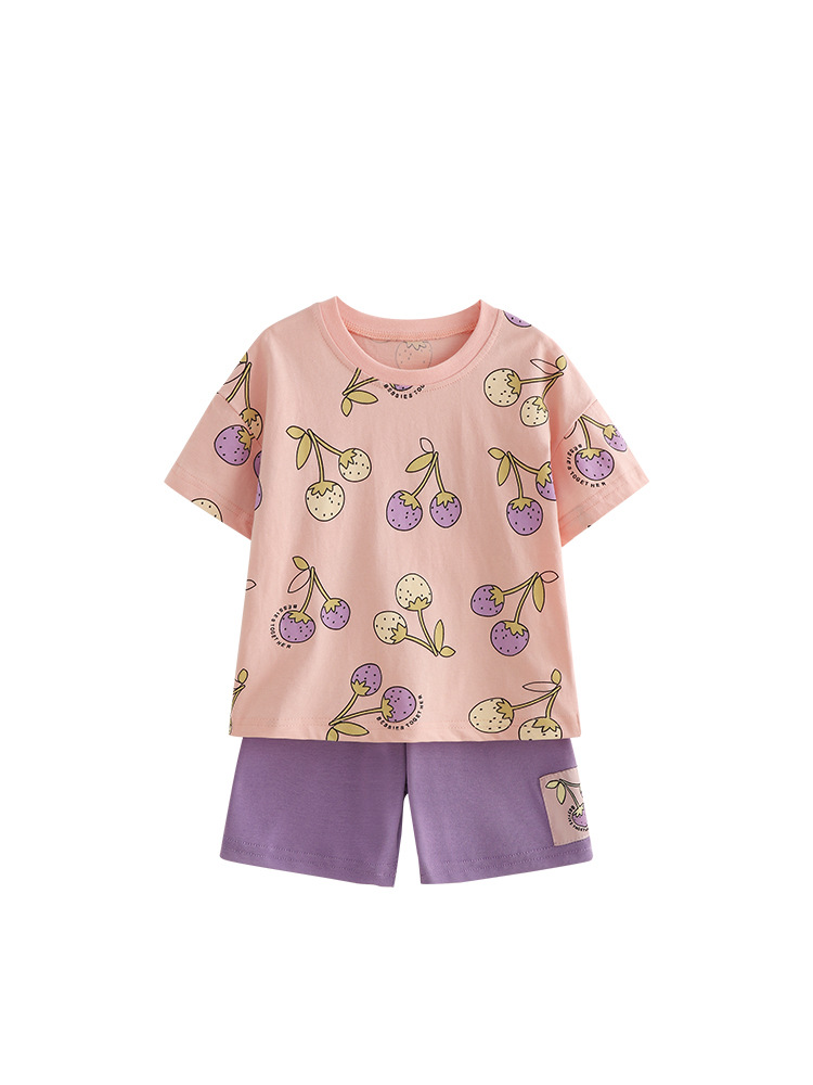 Malwee transfronterizo juegos de niños de dos piezas de verano nuevos juegos de camisetas de cuello redondo para niños europeos y estadounidenses