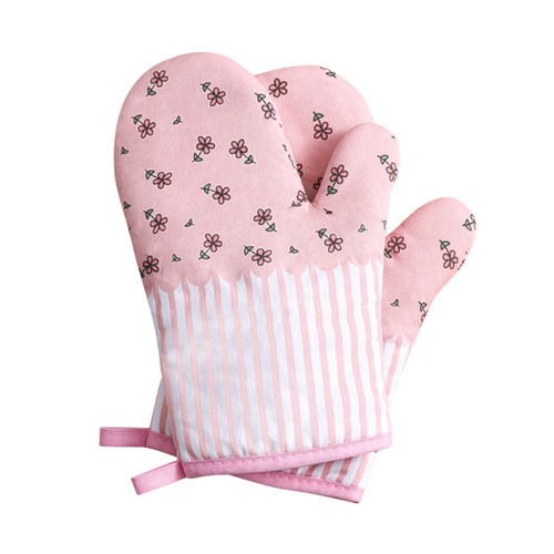 New microwave oven gloves household high temperature resistant thickened anti-scalding gloves kitchen supplies heat-resistant oven baking gloves