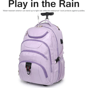 Amazon Fashion College School Bag Laptop Backpack Manufacturer Custom Trolley Bag Wheeled Backpack