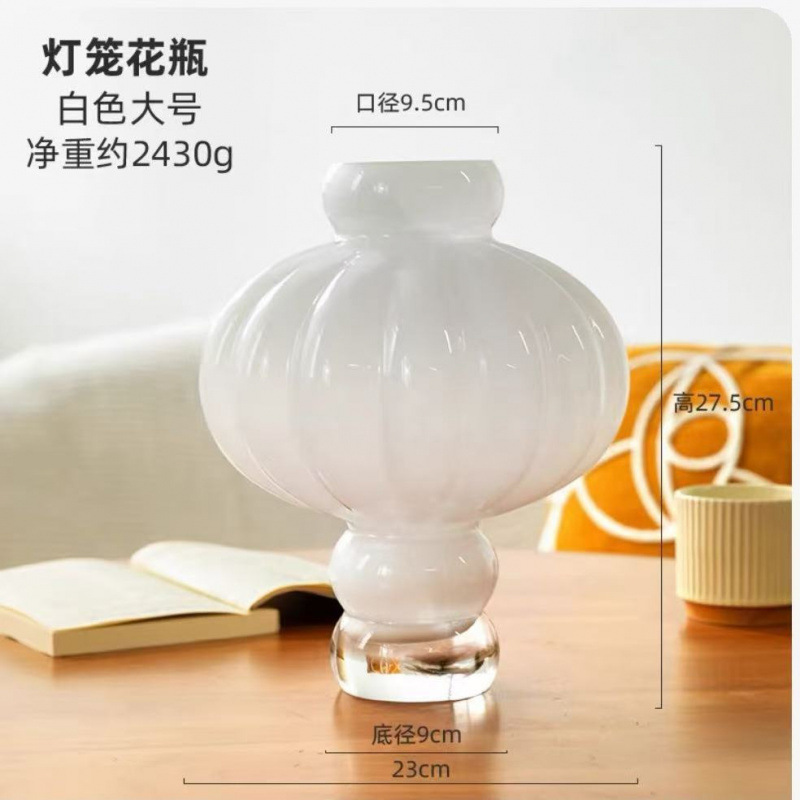 Nueva linterna china estilo hogar vasos de vidrio modelo moderno decoración de gabinete invitados