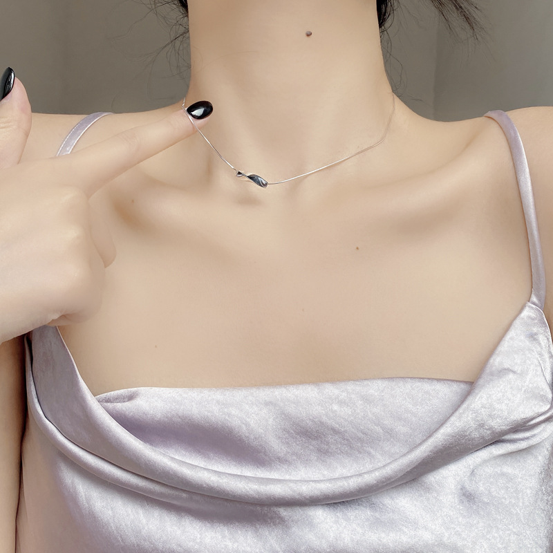 All Seasons Season Women'S, Couple, Adults, Unisex Gender 925 Sterling Silver Plating Geometric Pendant Necklace Long Necklace Necklace