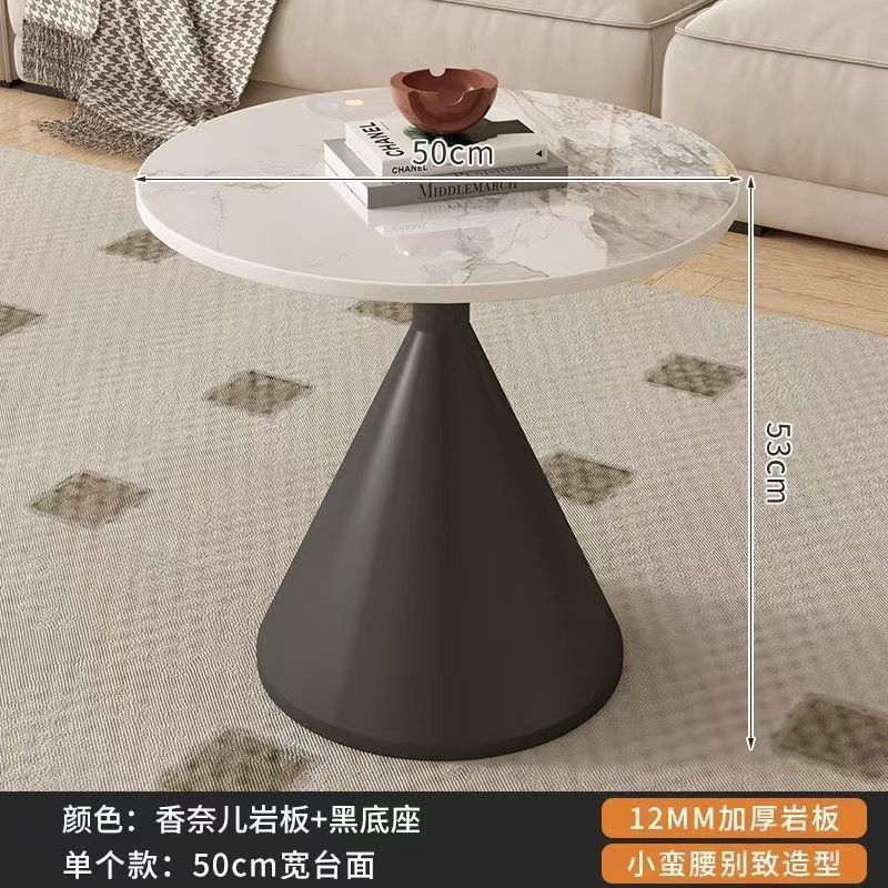 インターネットセレブクリームスタイル無垢材コーヒーテーブル北欧ホームリビングルーム小さなアパート組み合わせモダンなコーヒーテーブルシンプルなラウンドティーテーブル|undefined