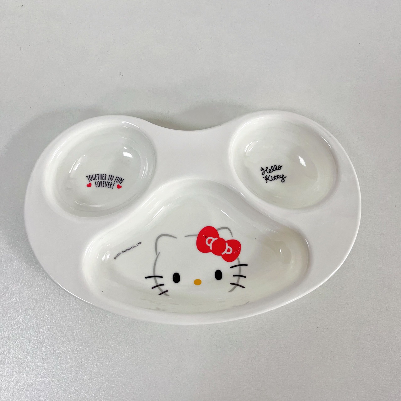 KT分格餐盘hello kitty卡通密胺防摔仿瓷餐具 零食小物品收纳隔盘-阿里巴巴