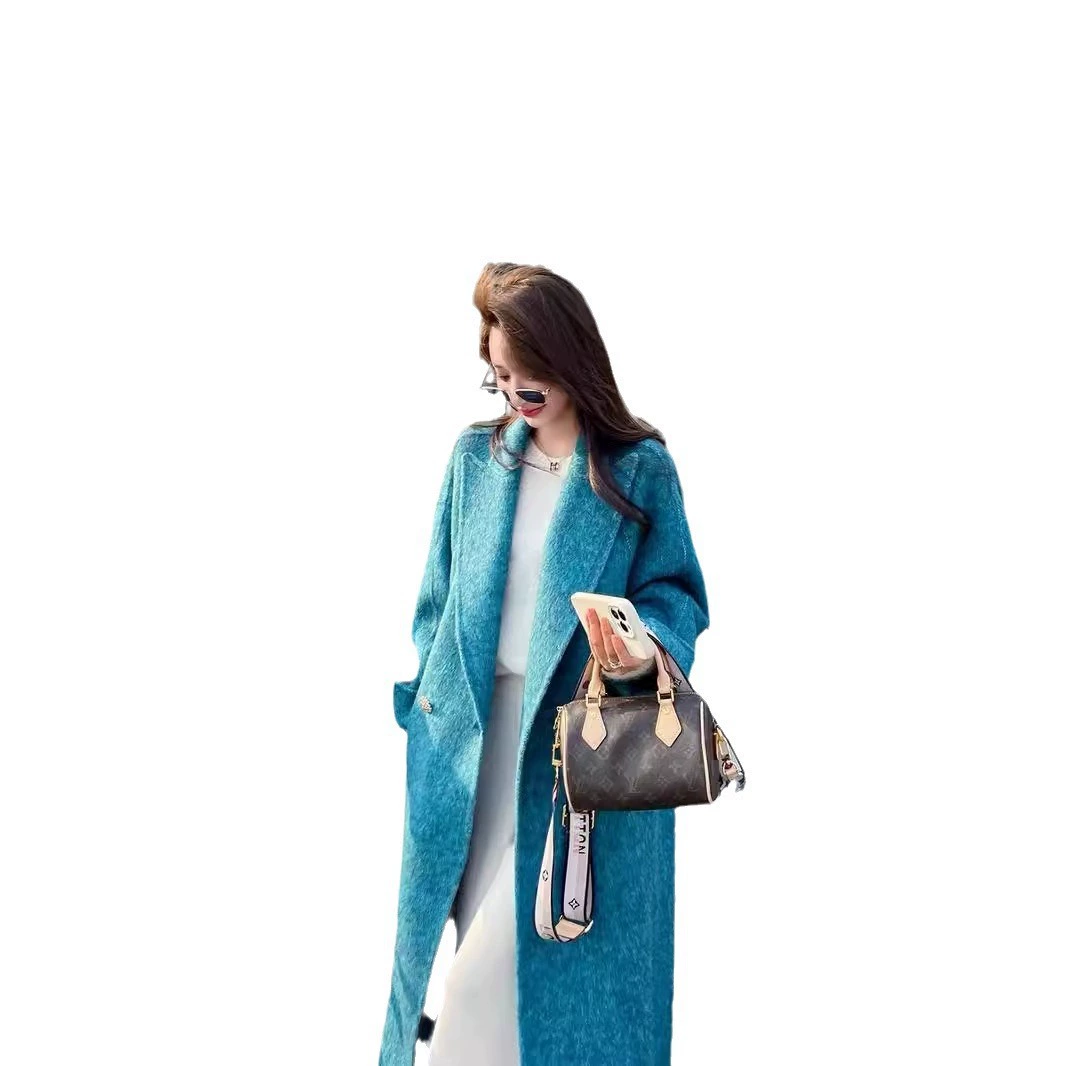 Double-sided woolen warm cashmere, woolen coat, loose fit