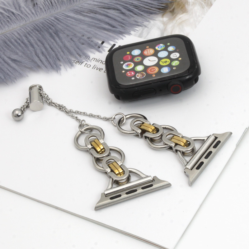 Applicable to apple Watch stainless steel strap compatible with iwatch smart watch full series model watch chain
