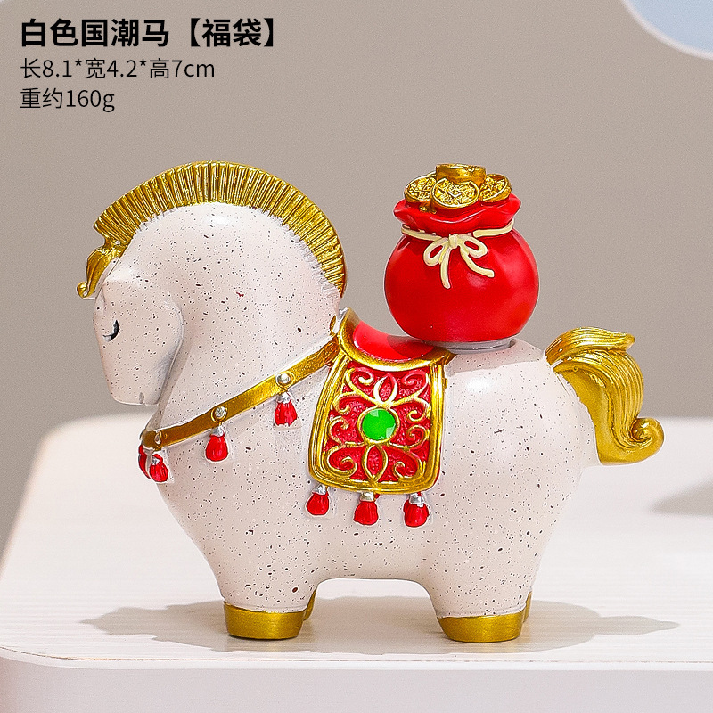 クリエイティブ樹脂工芸品、すぐにお金になる装飾品、癒しの漫画のポニー、オフィスワークステーションのデスクトップ装飾|undefined