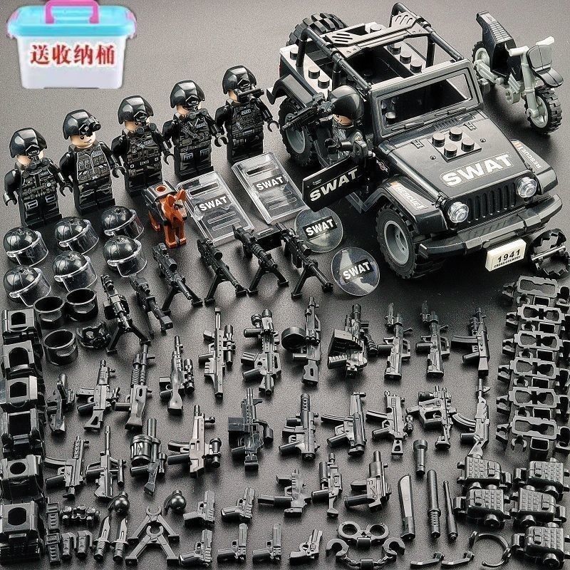 [Venta al por mayor de fábrica] Compatible con juguetes de bloques de Lego, vehículos todoterreno militares Hummer, vehículos blindados, beneficios de regalo para niños