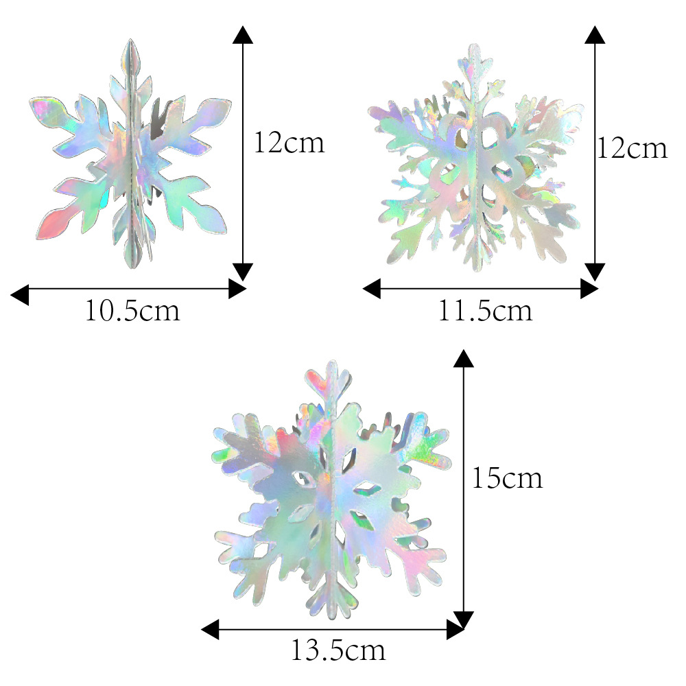 Nueva decoración de Navidad colgante tridimensional invierno fiesta de copo de nieve colgante techo decoración de props de diseño
