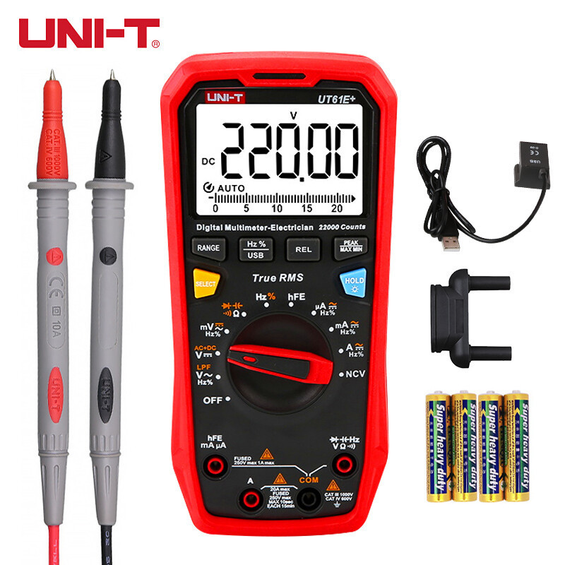 优利德（UNI-T）UT61E+ 自动量程高精度4位半数字万用表 万能表多
