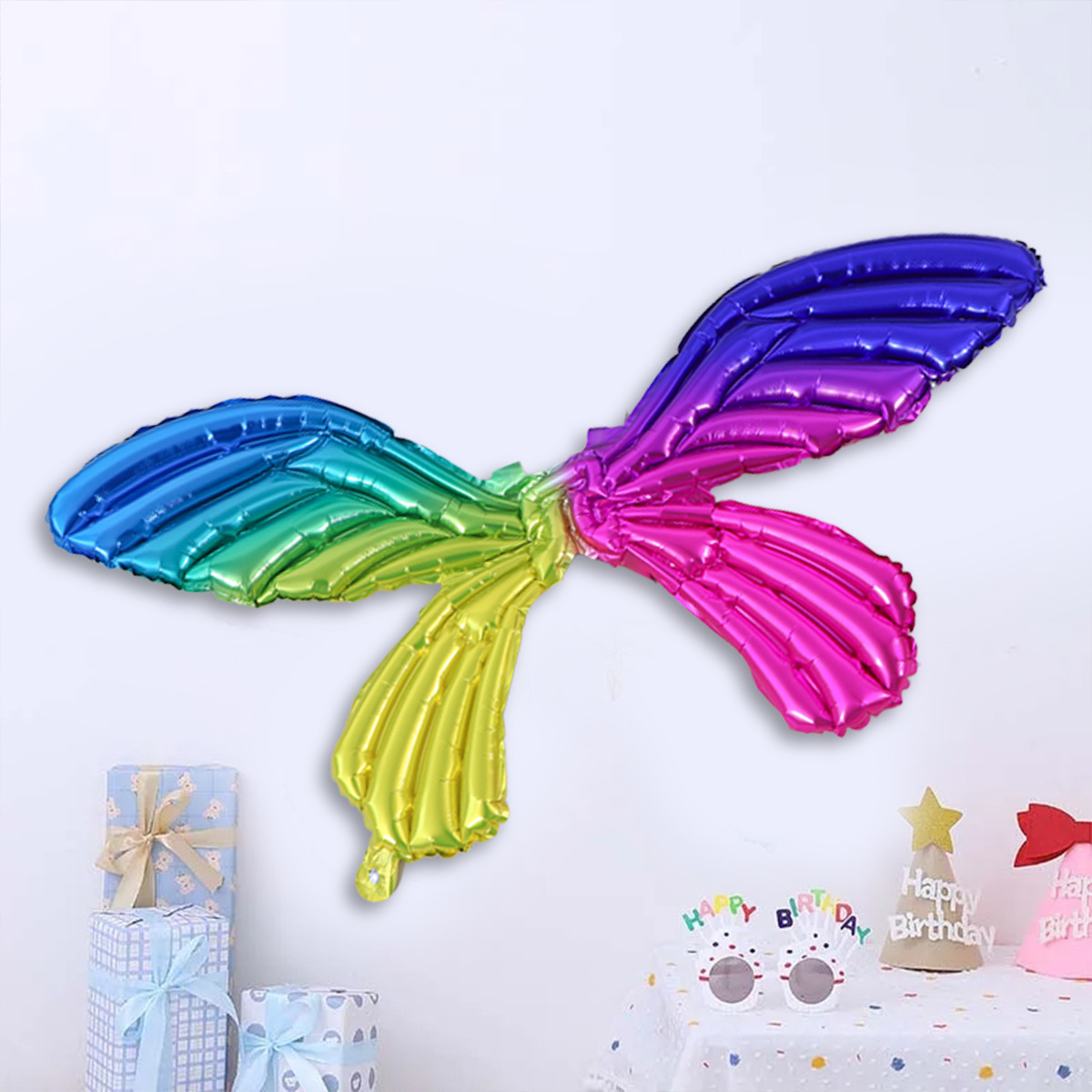 Ángel en línea mariposa alas globo de dibujos animados alas globo actividad temática jardín de infantes decoración extraña globo